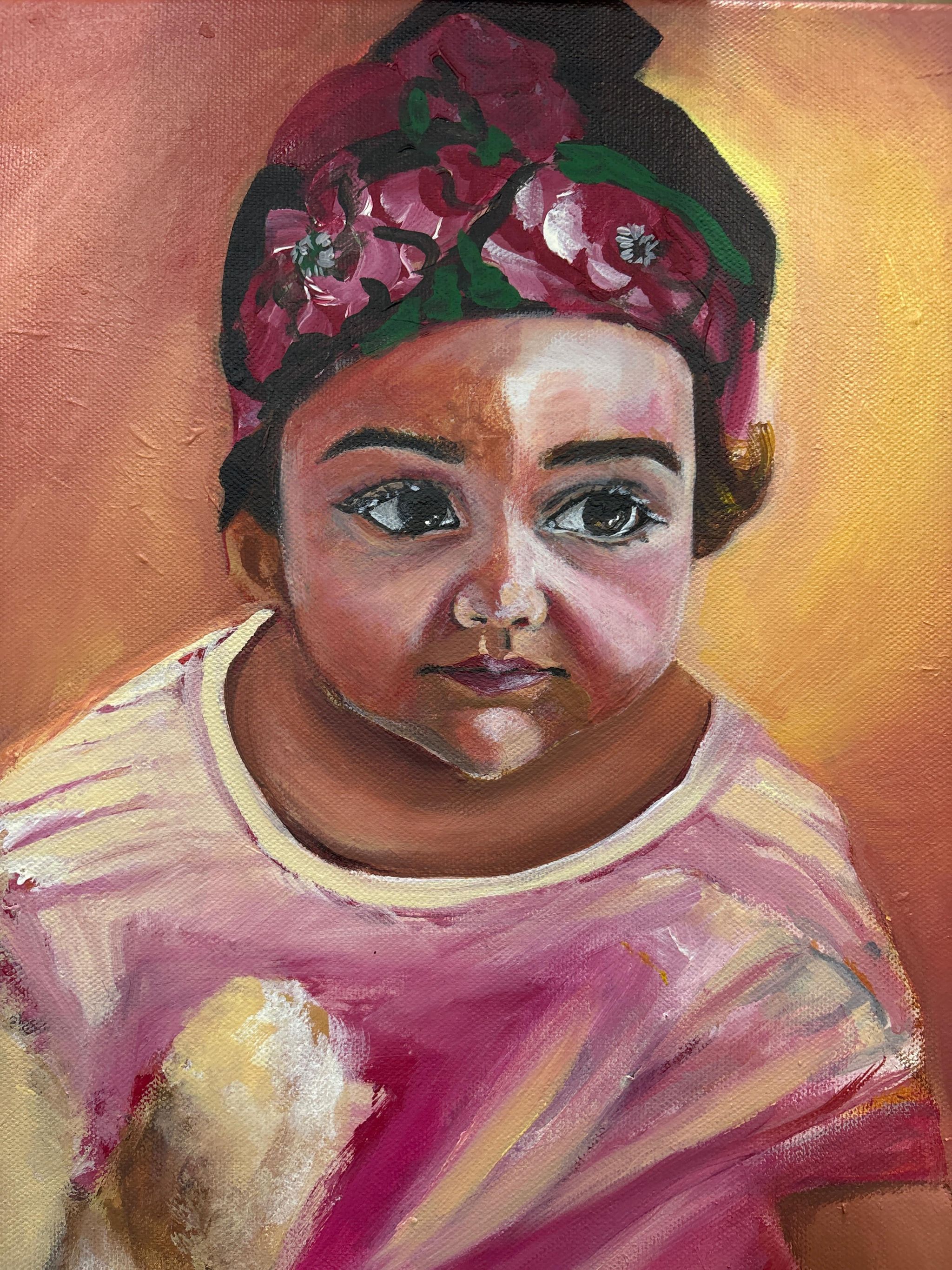 L’enfant au foulard fleuri