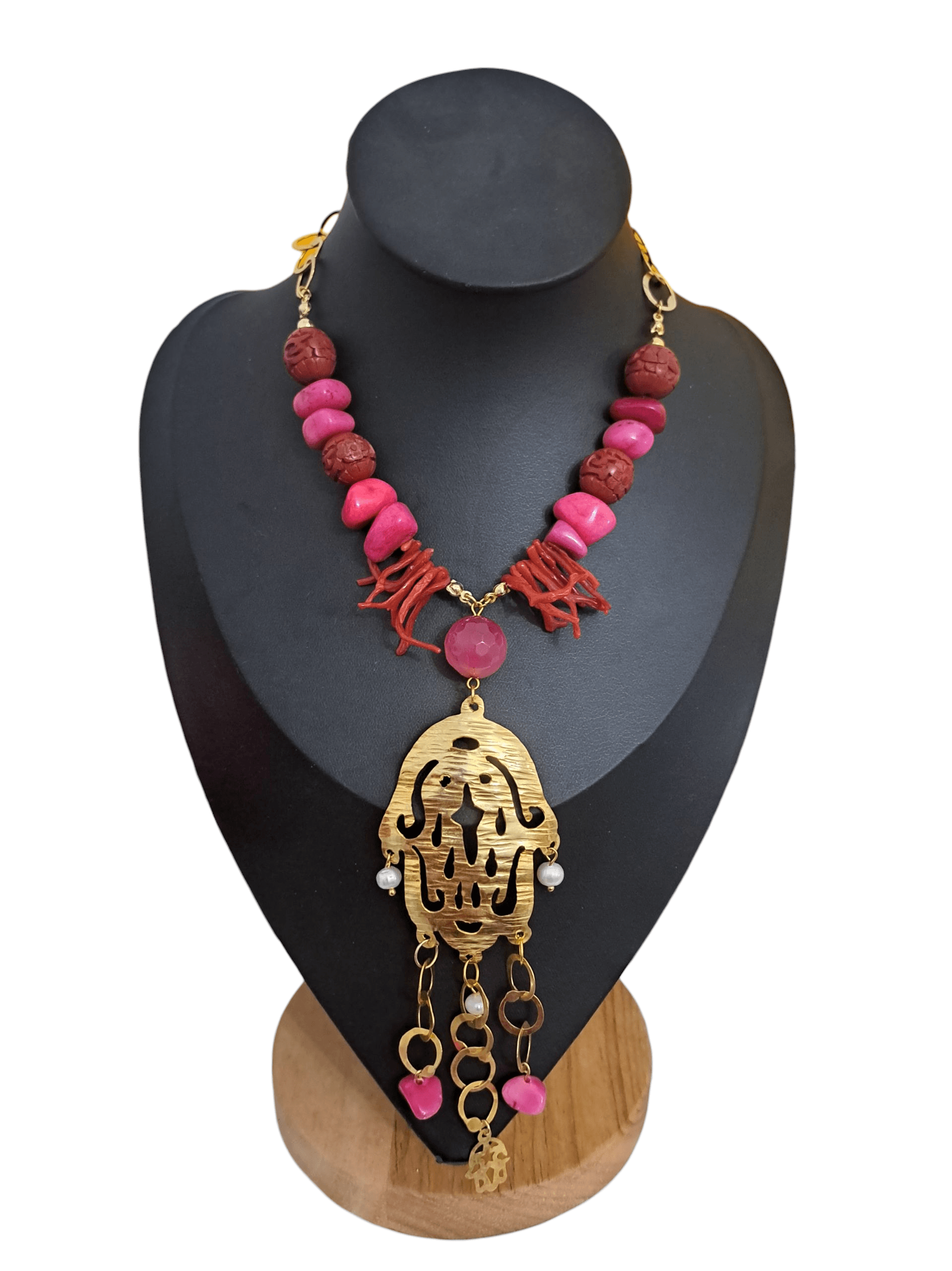 Collier khomsa rose