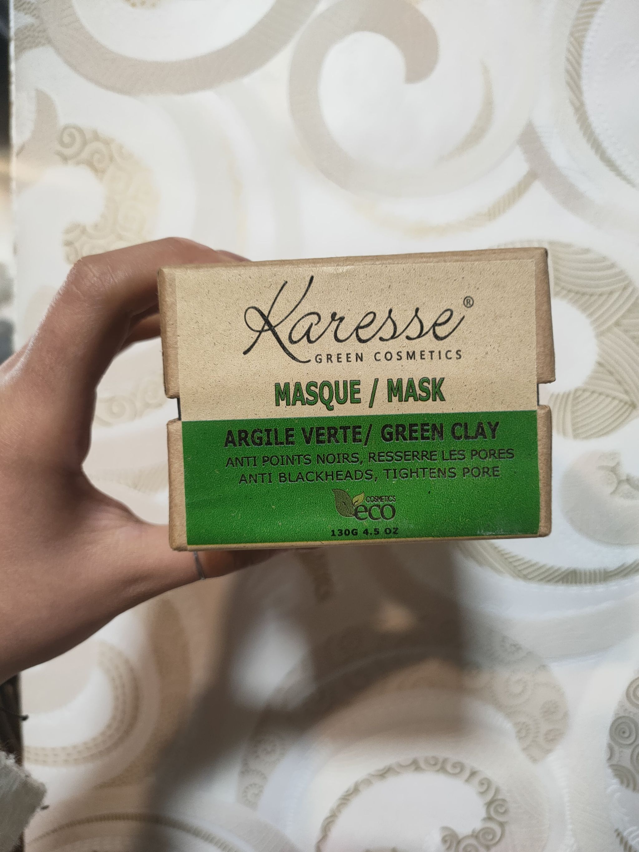 Masque en argile verte 