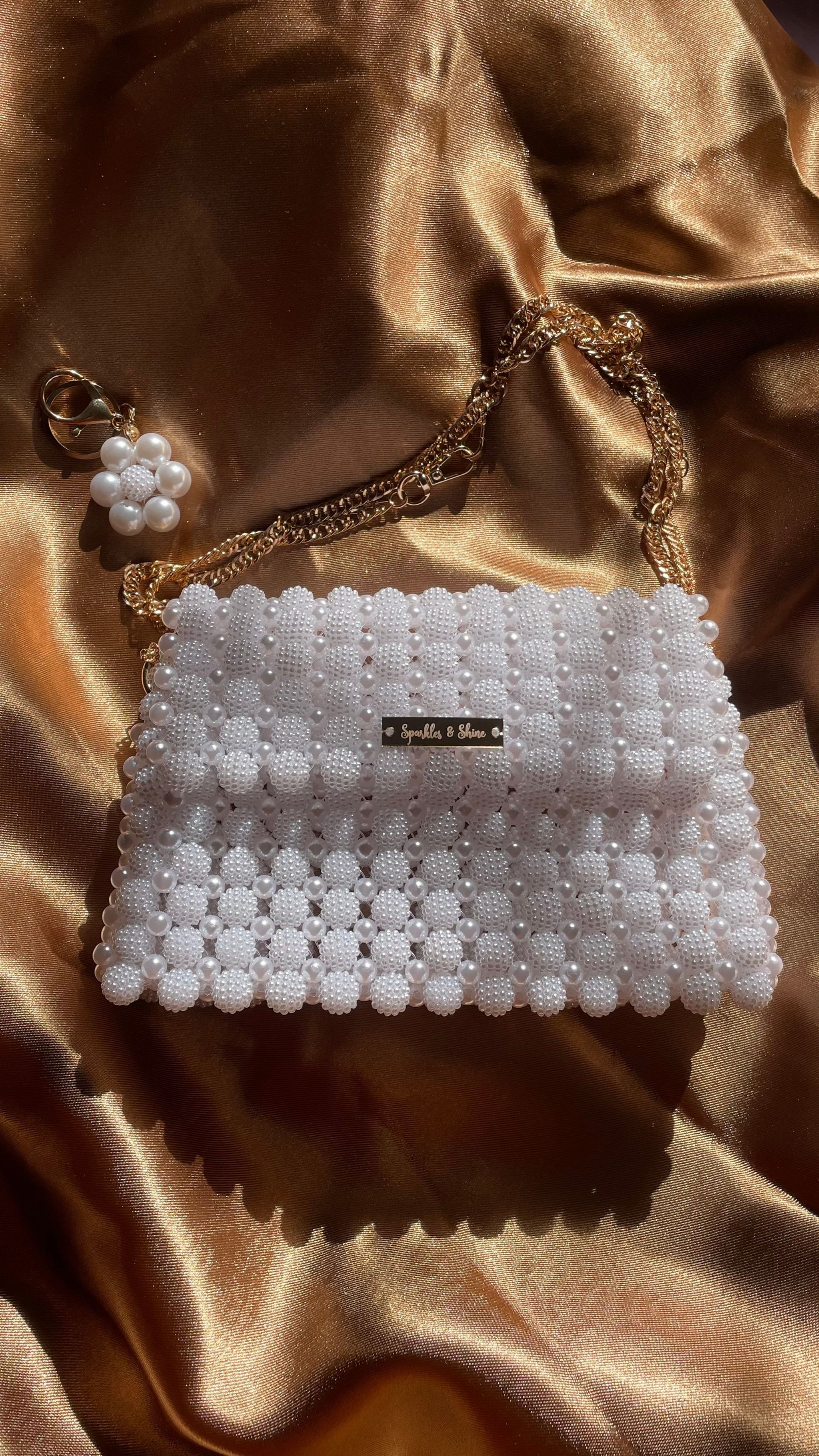 Sac en perles framboises