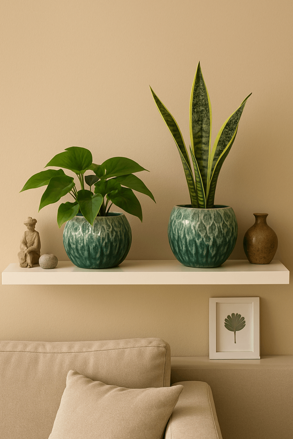 Duo de pots et plantes