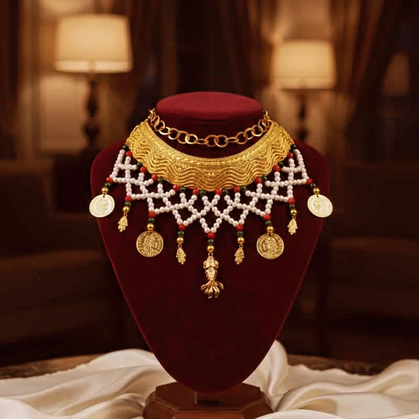 Golden handmade accessories