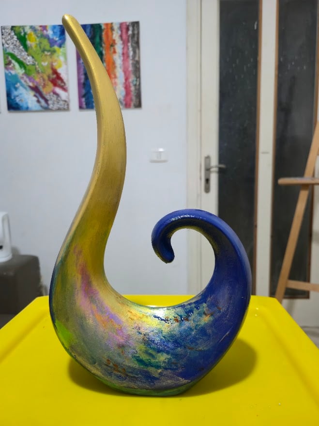 Sculpture Décorative Vague du Crépuscule