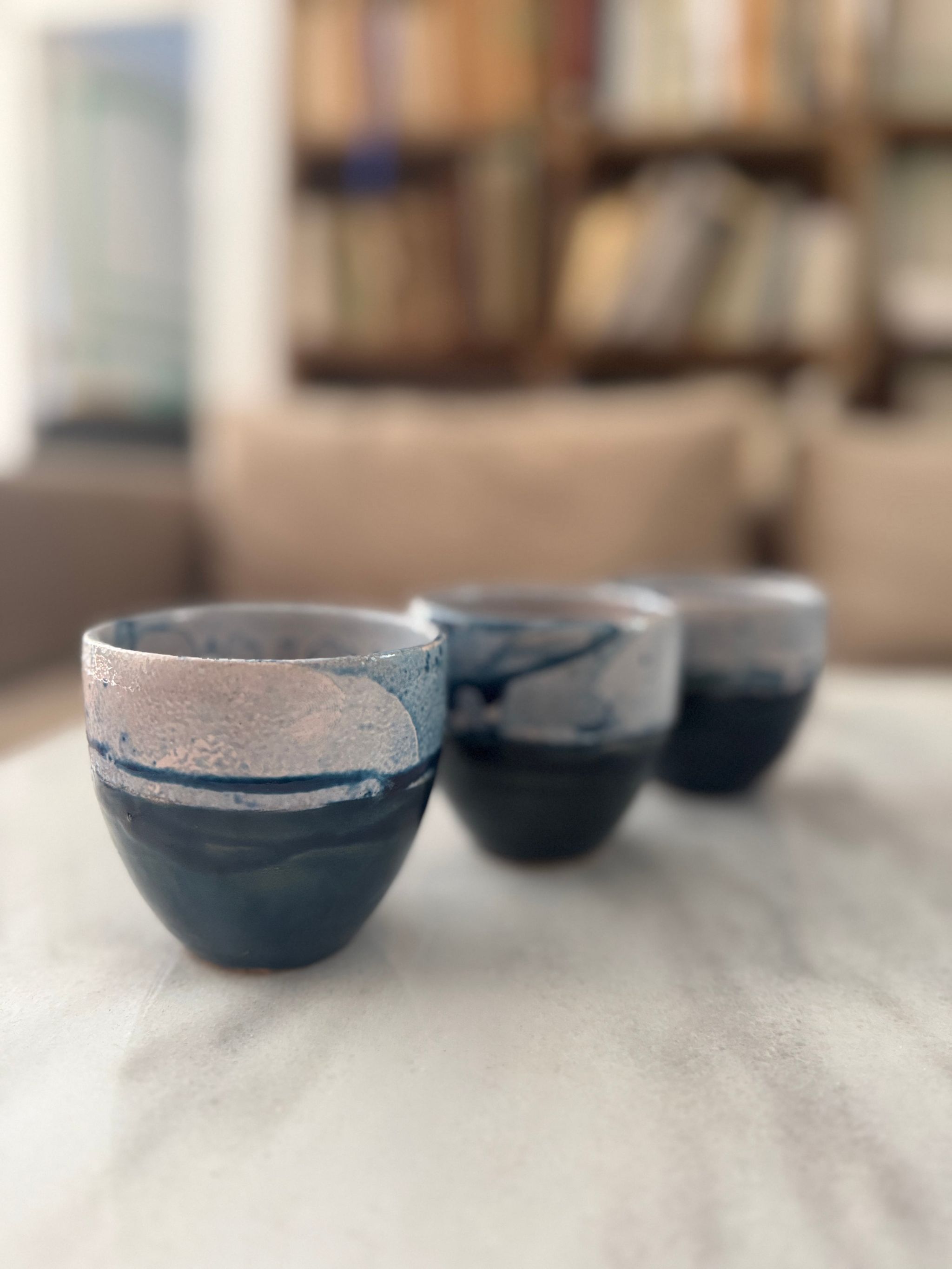Lot de 4 tasses en céramique 