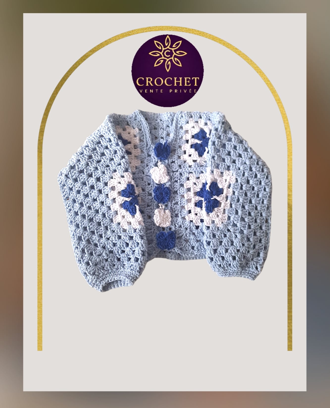 Gilet bébé bleu 3 mois