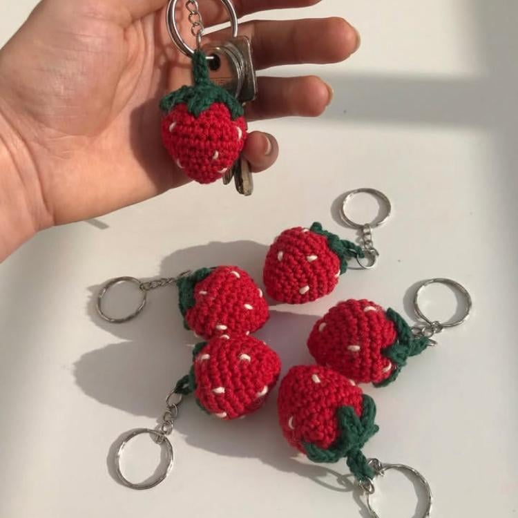 Porte clé fraise