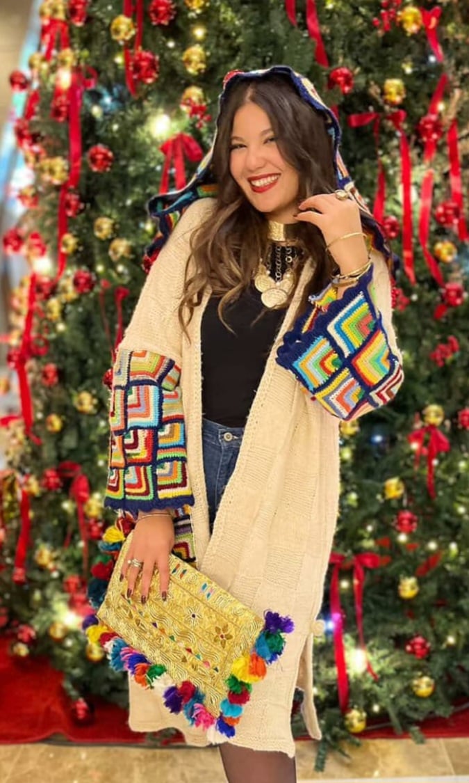 Gilet crochet laine naturelle