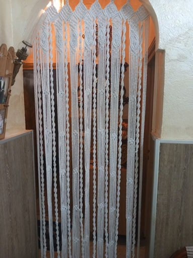 rideau en macramé