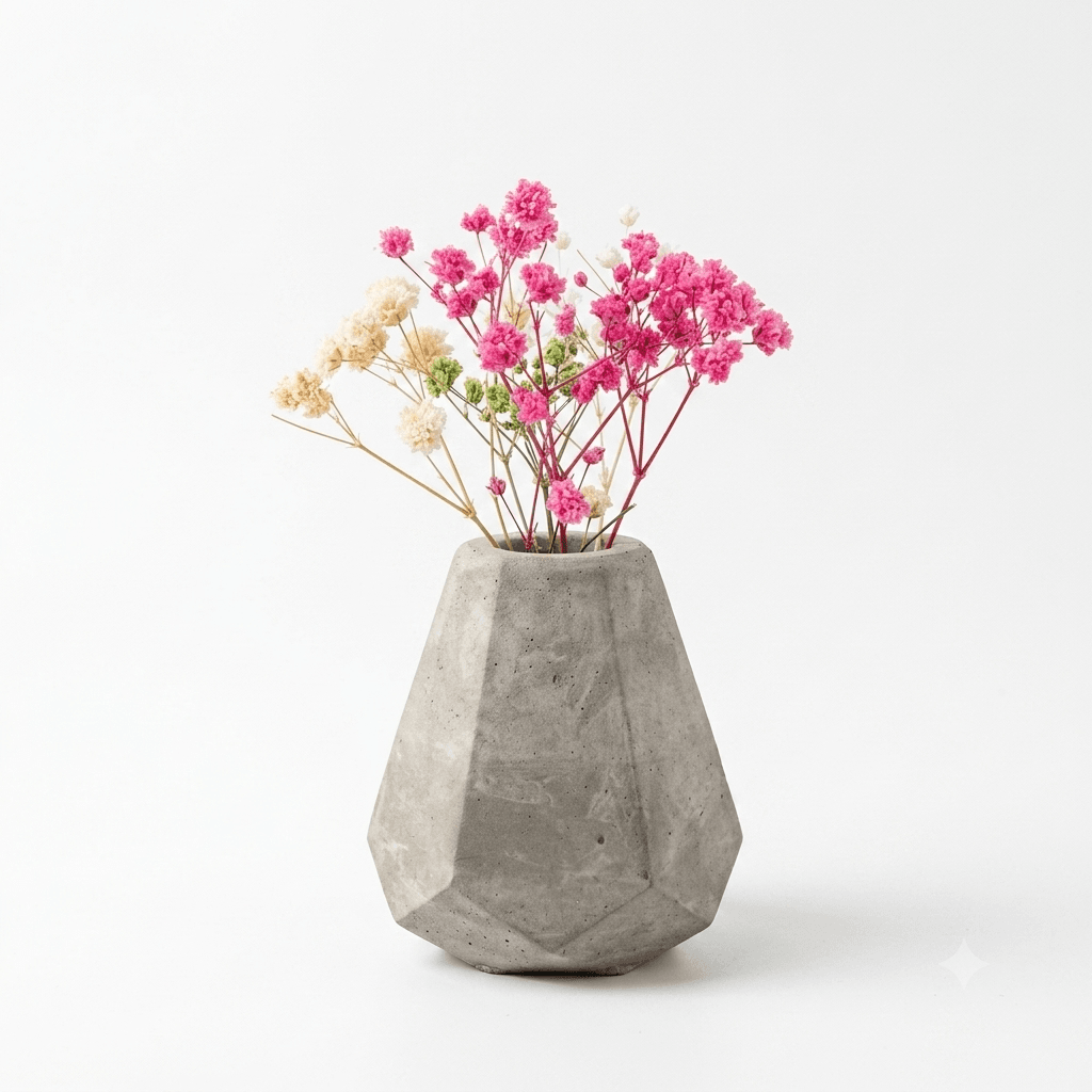 Vase Soliflore Géométrique en Béton