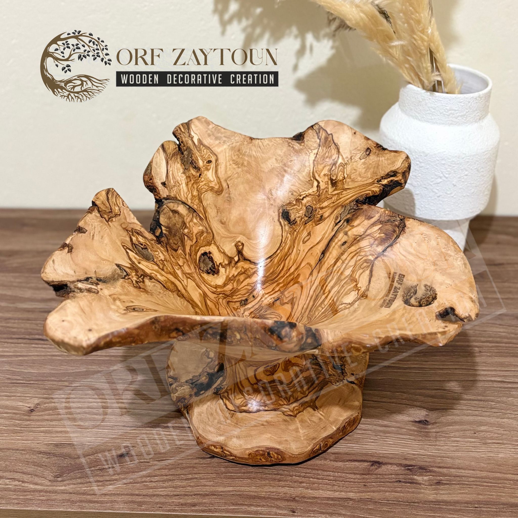 Corbeille à fruits en bois d’olivier : élégance et durabilité premium