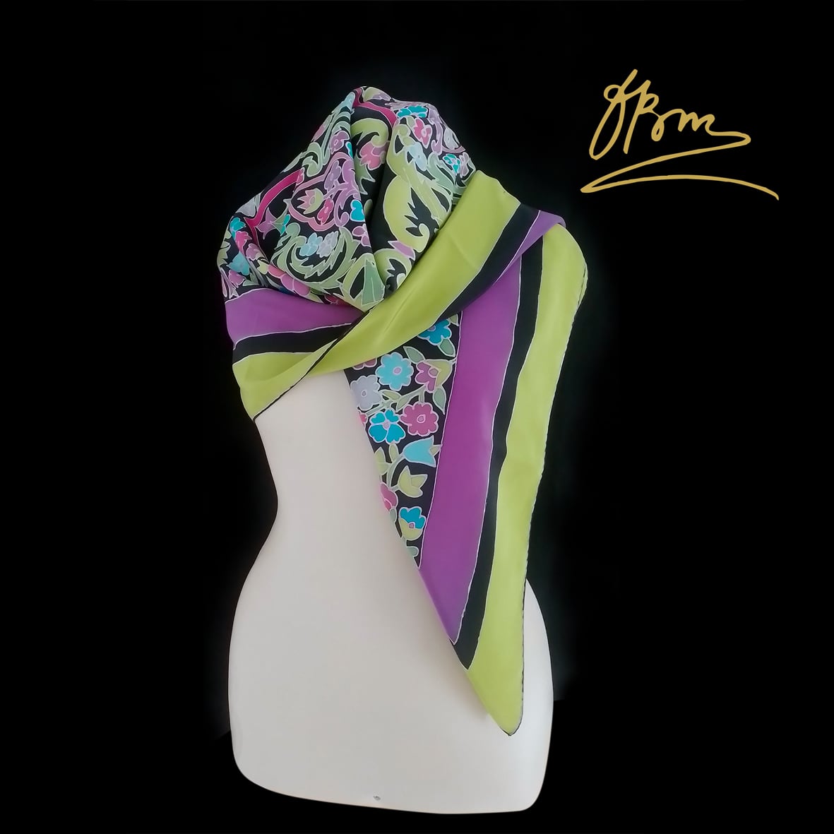 Foulard carré en soie