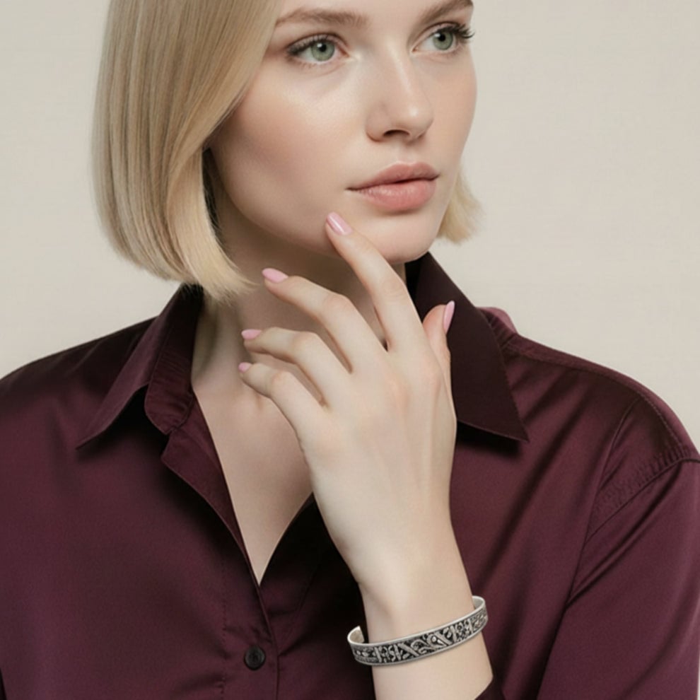 Bracelet Jonc Berbère Amazigh Tunisien en Argent 925