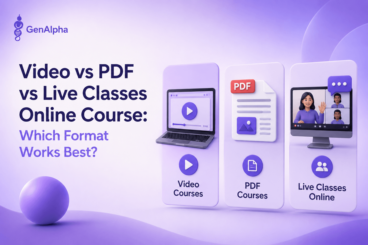 Video vs PDF vs Live Classes Online Course: Which Format Works Best? cover image